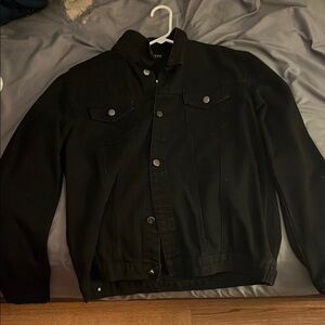 ROMWE Black Lightweight Shirt Jacket